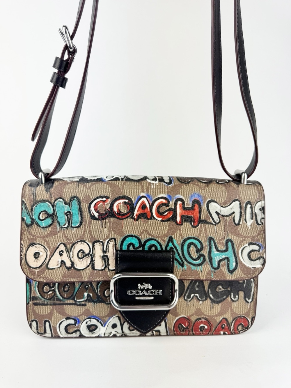 COACH + Mint & Serf Graffiti Signature Canvas Shoulder Crossbody Bag Multicolor